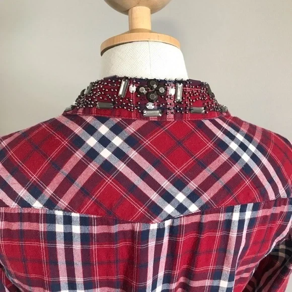 Guess Vintage Western Shirt - Gemstone Collar - Size Small - Picture 6 of 12